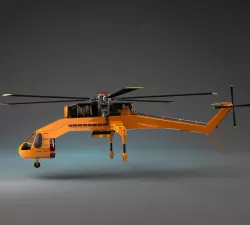 HELICOPTER Skylift Free low-poly  3D model