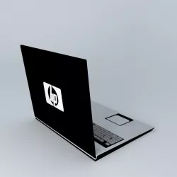 HP laptop with logo Free 3D model