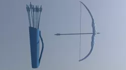 Ice Bow and Arrows Free low-poly  3D model