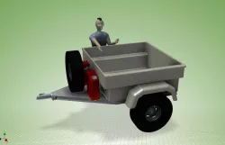 Jeep Trailer Off-Road  Free 3D model