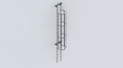 Ladders 14 plus 4 steps Free 3D model