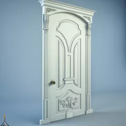 low classic door  Free 3D model