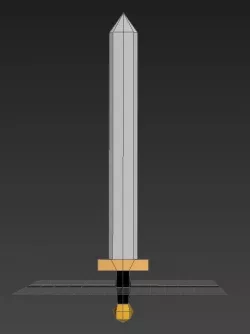 Low-Poly Long Sword Free low-poly  3D model