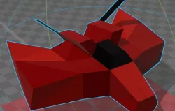 Low Poly Style Falcon spaceShip Free low-poly  3D model