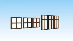 Lowpoly windows set Free low-poly  3D model