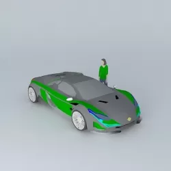 Luxury sports car  Free 3D model