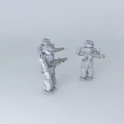 Mark II Robotic Adaptable Combat Infantry Free 3D model