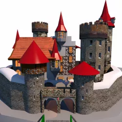 Medieval Castle Free 3D model