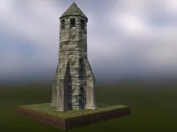 Medieval Lighthouse Free low-poly  3D model