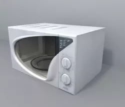 Microwave rigged and animated Free low-poly  3D model