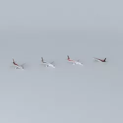 Mitsubishi MRJ 90STD Development Aircraft Fleet Line up 2016 Free 3D model