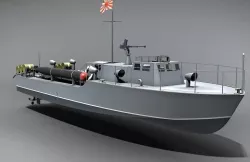Mitsubishi T14 torpedo boat Free 3D model