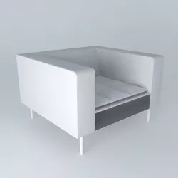 Modern white armchair Free 3D model
