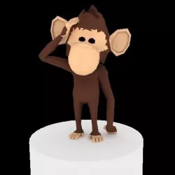 Monkey Free low-poly  3D model