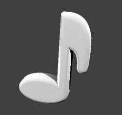 music notation crotchet Free 3D model