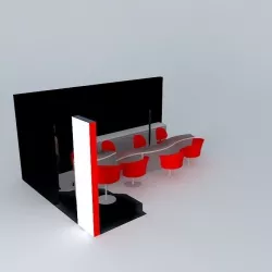 Nail Bar interior midel Free 3D model