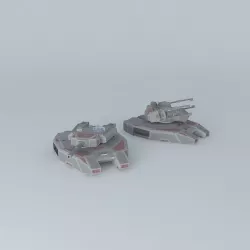 Nemesis Hover Battle Tank + Variant Free 3D model