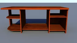 Office desk Free low-poly  3D model