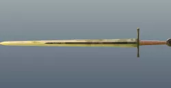 One handed sword Free low-poly  3D model