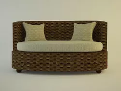 Outdoor wood sofa Free 3D model