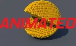 Pacman Pixels animated Free 3D model