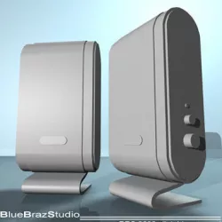 pc speakers Free 3D model