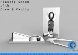 Plastic Spoon with Core and Cavity Free 3D model