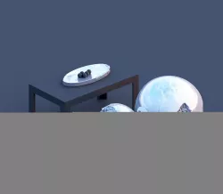 Platter and sphere decor Free 3D model
