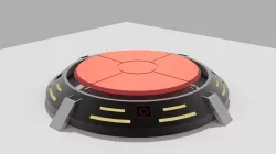 Portal floor button Free low-poly  3D model