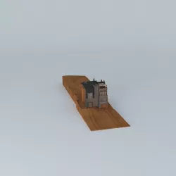 Private Residence in Conditions of Chaotic Urbanized Area Free 3D model