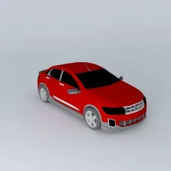 Proton Saga Car Concept  Free 3D model