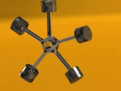 Radial Engine sub assembly Free 3D model