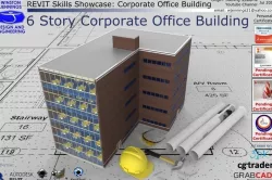 Revit Skills Showcase 6 Story Corporate Office Building Free 3D model