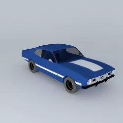Richo Auto Azul Free 3D model