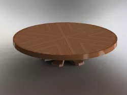 Round Expanding Folding Table Free 3D model