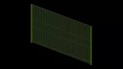 Security Fence - Powder Coated 2400mm Free 3D model
