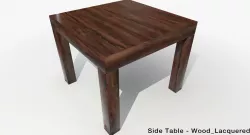 Side - Coffee Table - Including 4 x textures Free low-poly  3D model