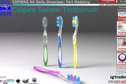 SIEMENS NX Skills Showcase - Colgate Twister Toothbrush Free 3D model
