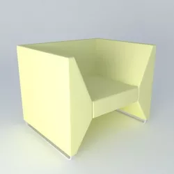 Simple light green armchair Free 3D model