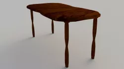Simple Wooden Table Free low-poly  3D model