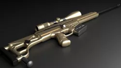 Sniper Rifle Low-poly  Free low-poly  3D model