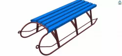 snow sled Free 3D model