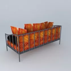 Sofa tubular frame Free 3D model
