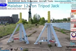 Solidedge Skills Showcase Malabar 12 Ton Tripod Jack  Free 3D model