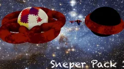 Spaceships Sneper Pack 1 Free low-poly  3D model