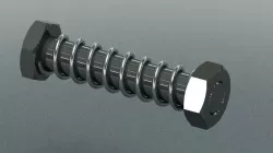 Spring with nut and bolt Free 3D model