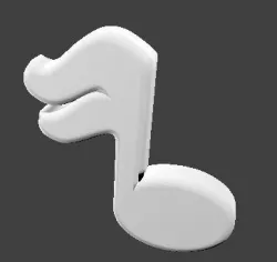 Stylized sixteenth music note Free 3D model