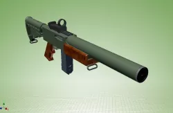 Suppressed Ruger10-22 Free 3D model