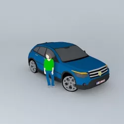 Suv car NEG E2 2013 Free 3D model