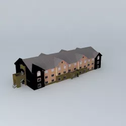 The Pueblo Rose Apartments Free 3D model